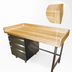 Thumbnail image #3 for Advance Tabco 48-Inch x 30-Inch Bakers' Table with Wood Top and 3-Tier Left Drawers