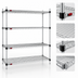 Thumbnail image #3 for Eagle Quad-Adjust Stationary 4-Tier Chrome Wire Shelving Starter Unit, 72W x 24D x 74H