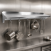 Thumbnail image #3 for John Boos Stallion 108-Inch Wall-Mount Stainless Steel Pot Rack Shelf with 9 Hooks