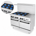 Thumbnail image #3 for Turbo Air Radiance 48-Inch Commercial Gas Range with 6 Open Burners, 12-Inch Griddle, and 2 Standard Ovens