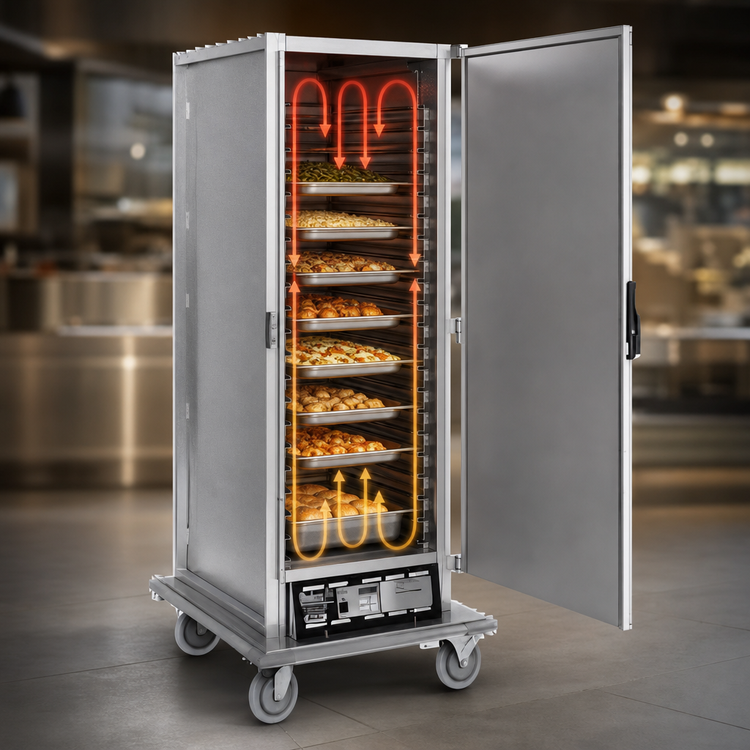 Product image #3 for Panco Full-Size Narrow Heated Holding Cabinet, Non-Insulated, Solid Door, Wire Universal Slides, 120V