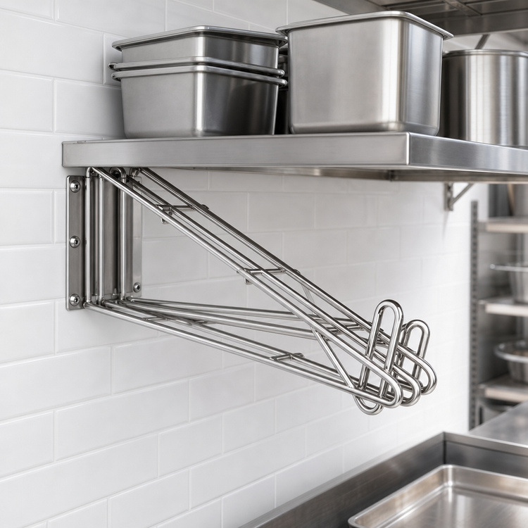 Product image #3 for Stationary Wire Wall Mount Shelf Bracket for 21-Inch Deep Shelf
