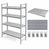 Thumbnail image #3 for Cambro Camshelving Elements XTRA 24 x 42 Inch Universal Shelf Kit, 5-Shelf Vented, Speckled Gray