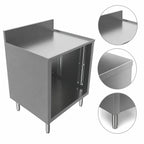 Thumbnail image #4 for BK Resources UBC-21-W24 Stainless Steel Underbar Cabinet, 24 x 21 in, Flat Top with Raised Edge, 6 in Adjustable Legs, No Backsplash