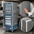 Thumbnail image #3 for Metro C5 3 Series Insulation Armour Mobile Full-Height Heated Holding Cabinet with Dutch Clear Polycarbonate Doors, Gray