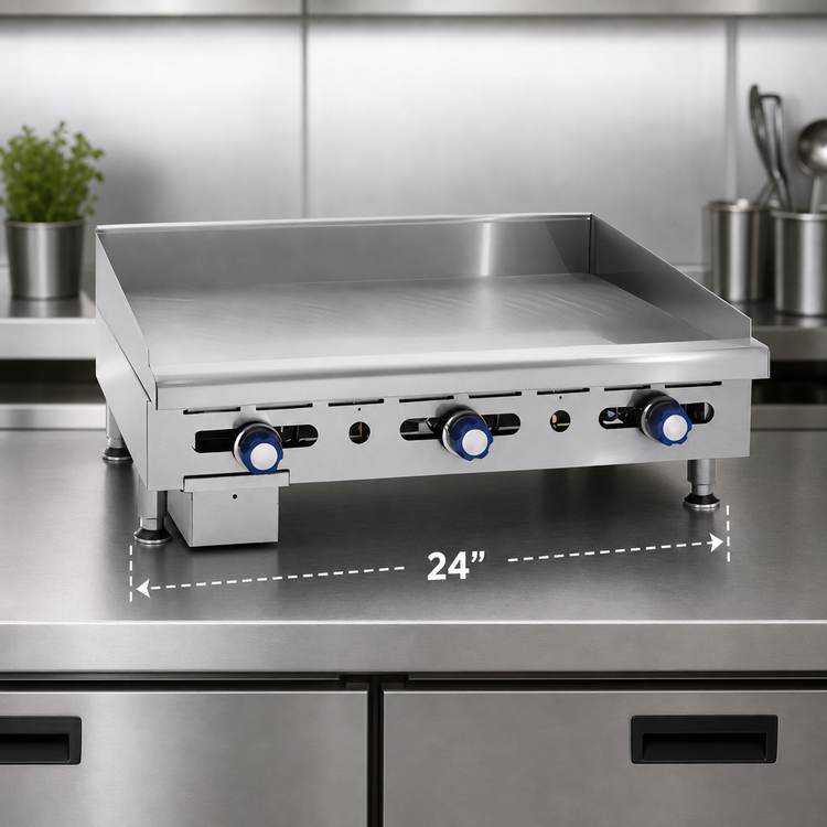 Product image #3 for Imperial IMGA-2428 Countertop Gas Griddle, 24-Inch x 24-Inch Surface, Manual Controls, 60,000 BTU
