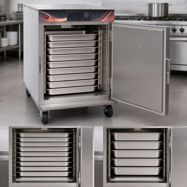 Product image #3 for Cres Cor Mobile Under-Counter Insulated Radiant Cook and Hold Cabinet, 1 Compartment, 10-Pan Capacity, Stainless Steel