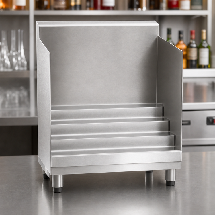 Product image #3 for Eagle Group 1800 Series Lower-Tier Freestanding Liquor Bottle Display Unit, 24 Inch W x 19-1/2 Inch D, 4-Step