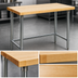 Thumbnail image #3 for Eagle Group 60-Inch x 30-Inch 1-3/4-Inch Thick Hardwood Top Work Table with Open Galvanized Base
