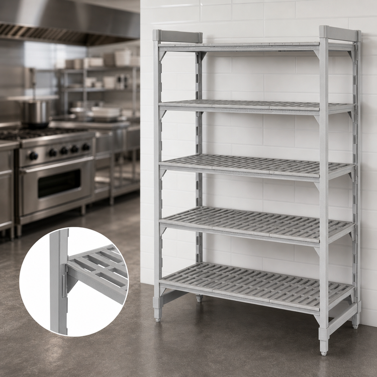 Product image #4 for Cambro Camshelving Premium 5-Tier Vented Stationary Starter Unit, 21" x 42" x 72"