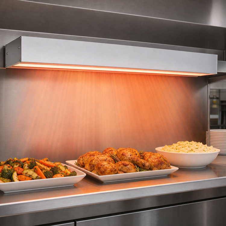 Product image #3 for Hatco Glo-Ray 60-Inch Standard Wattage Unlighted Infrared Strip Heater, Single Rod, Aluminum, 1050 Watts