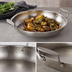 Thumbnail image #3 for Hammered Stainless Steel Round Serving Pan with Handles, 144 oz., 15-Inch Diameter