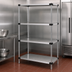 Thumbnail image #3 for Quantum WRS4-63-2436SS Solid Stainless Steel Shelving Starter Kit, 36 Inch W x 24 Inch D x 63 Inch H, 4 Shelves, 600-800 lb Capacity