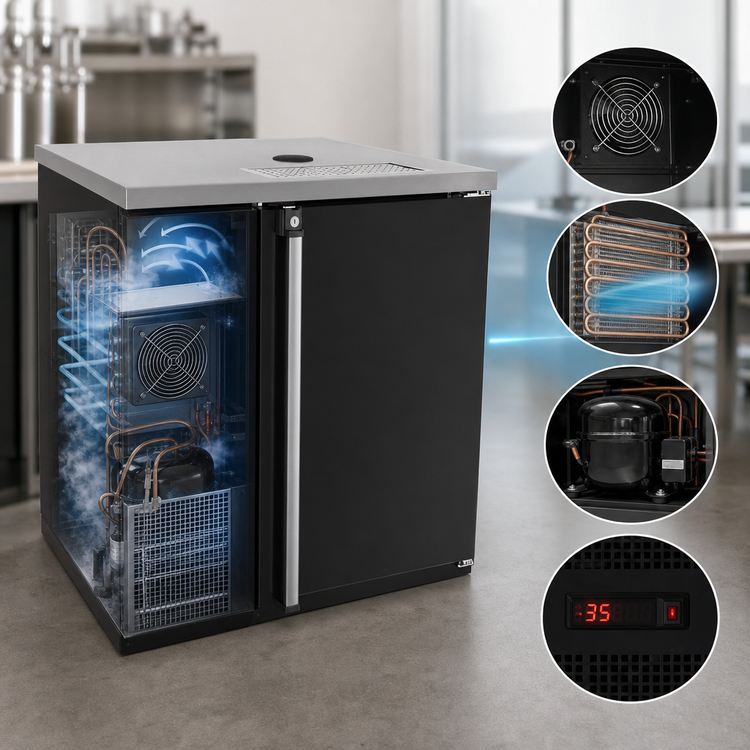 Product image #3 for Pro-Line E-Series One-Section Draft Beer Cooler, 36-3/4-Inch Wide, Less Draft Tower, Self-Contained Refrigeration