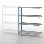 Thumbnail image #4 for Cambro Camshelving® Premium CPA243664VS4480 Stationary Polymer Shelving Add-On Unit, 24 x 36 x 64-Inch, 4-Shelf Vented & Solid