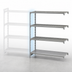 Thumbnail image #4 for Cambro Camshelving Premium 24 x 36 x 64-Inch Stationary Polymer Shelving Add-On Unit, 4-Shelf Vented & Solid, Speckled Gray