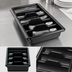 Thumbnail image #4 for Cambro Cambox® 4-Compartment Cutlery Box, Black Hi-Gloss Plastic, 11-3/8 x 20-7/16 x 3-3/4 Inches