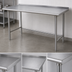 Thumbnail image #3 for Advance Tabco Special Value 48 x 36 Inch Open Base Stainless Steel Work Table with 1-1/2 Inch Rear Splash