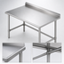 Thumbnail image #3 for Sapphire Manufacturing 72-Inch x 30-Inch Stainless Steel Reinforced Top Work Table with 5-Inch Backsplash