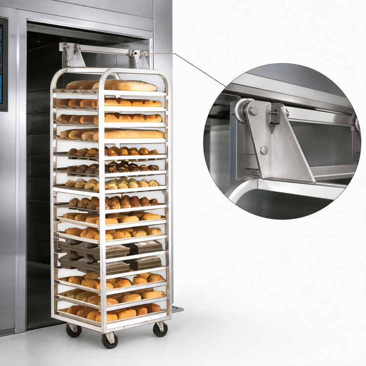 Product image #3 for Adamatic Roll-In Oven Rack with A-Style Lift, 30 Pan Capacity, Double Side Load