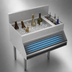 Thumbnail image #3 for Krowne Royal Series Underbar Combination Ice Bin with Bottle Well, 30 Inch W x 19 Inch D O.A., 10-Circuit Cold Plate