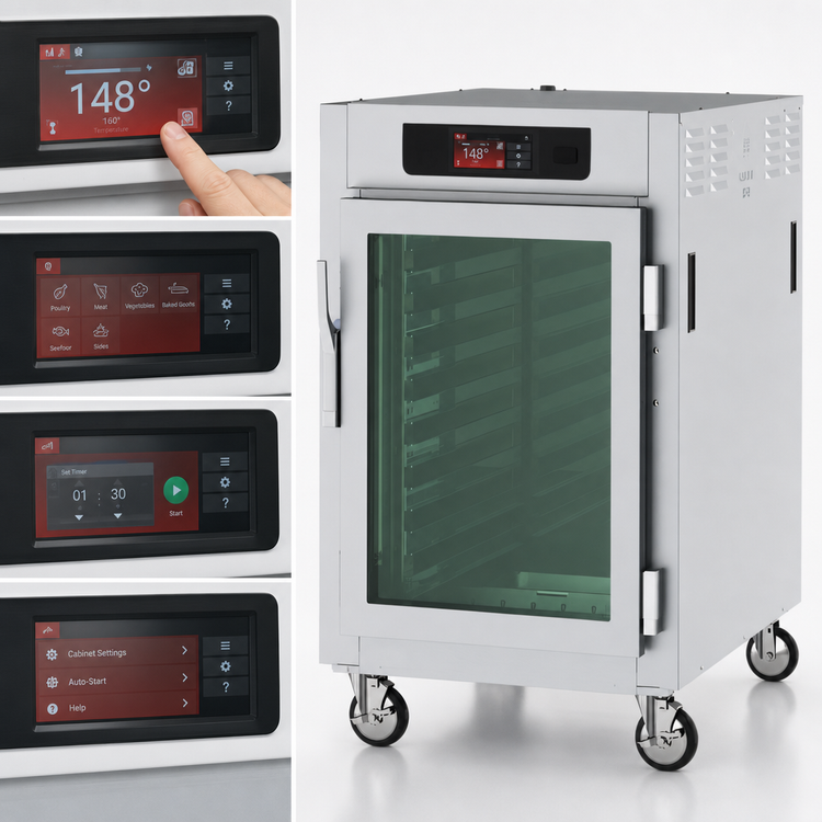 Product image #3 for Metro C5 8 Series Controlled Temperature Heated Holding Cabinet with Double-Pane Tempered Glass Doors, Lip-Load Slides, 8 Pan Capacity, 120V