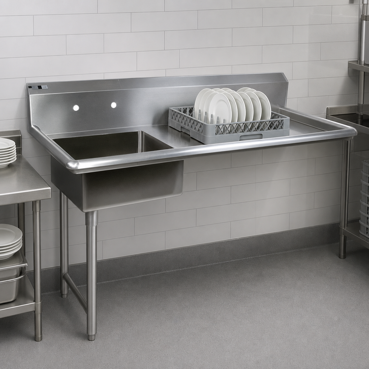 Product image #3 for John Boos Straight Soiled Undercounter Dishtable, Right-to-Left, 50W x 30D x 44H