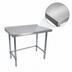 Thumbnail image #3 for BK Resources 84 Inch x 24 Inch Open Base Stainless Steel Work Table with 1-1/2 Inch Rear Riser