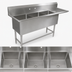 Thumbnail image #3 for John Boos Pro-Bowl 3-Compartment Sink with 30-Inch Right Drainboard, 124-3/16-Inch Wide, Stainless Steel