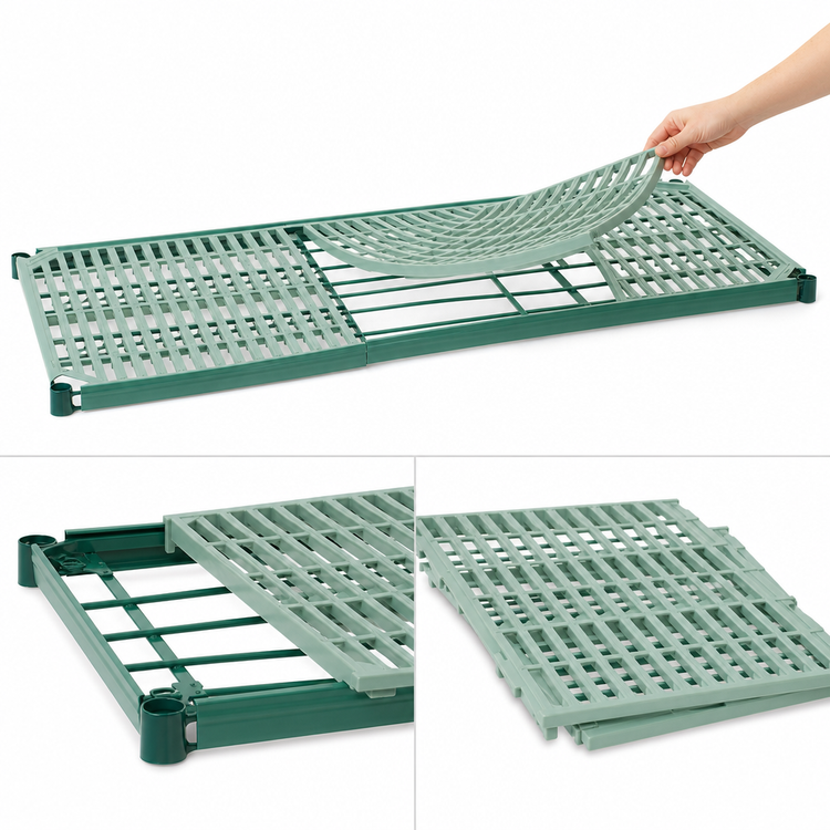 Product image #4 for Metro Super Erecta Pro 60" x 18" Vented Polymer Shelf with Removable Mats