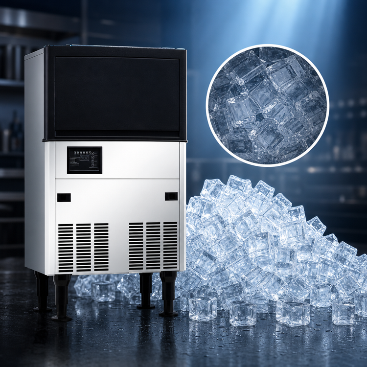 Product image #4 for Resolute Ice Systems ICB8033 Full-Size Dice Ice Cube Machine with 33 lb Storage Bin