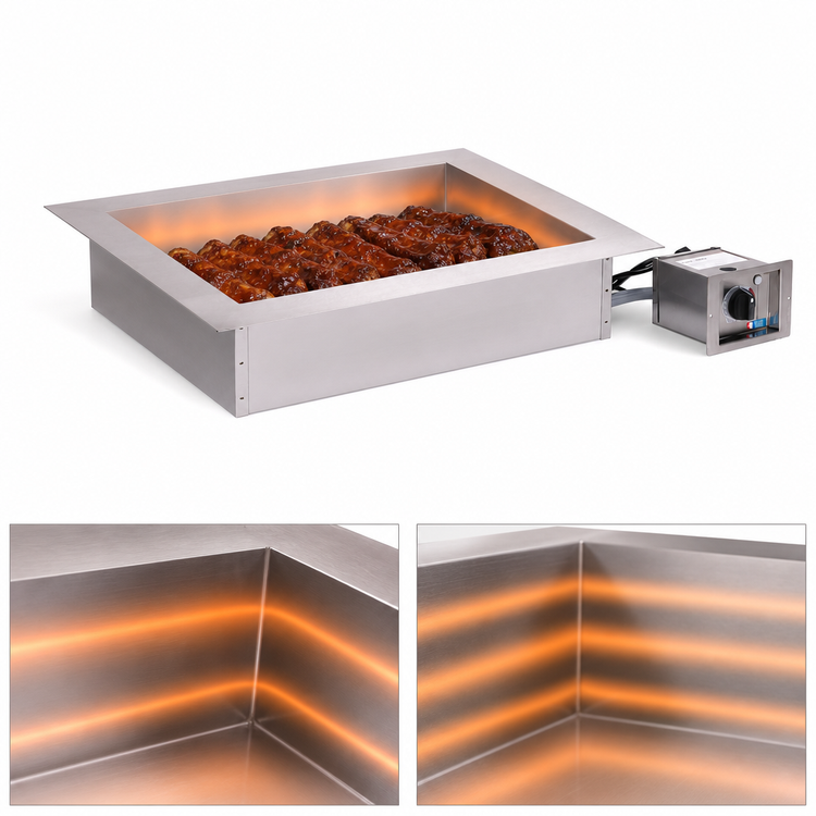 Product image #3 for Alto-Shaam Halo Heat Waterless Drop-In Electric Hot Food Well with Large Flange, 1 Full-Size Pan Capacity, 6-3/8-Inch Deep Well