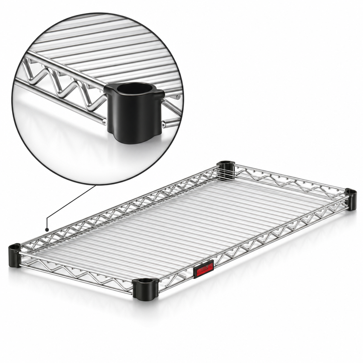 Product image #3 for EAGLEbrite Quad-Adjust Commercial Wire Shelf, 72 x 24 Inches, Zinc Finish