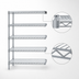 Thumbnail image #3 for Eagle Group A5-86-1842C 5-Tier Add-On Wire Shelving Unit, 42 x 18 x 86 Inches, Chrome-Plated