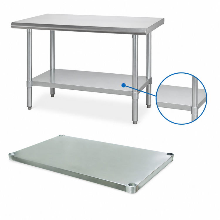Product image #3 for Advance Tabco Galvanized Work Table Undershelf for 24 x 30 Inch Tables