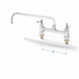 Thumbnail image #3 for T&S Brass Deck Mount Mixing Faucet with 18-Inch Swing Nozzle, 8-Inch Centers