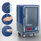 Thumbnail image #3 for Metro C5 Insulation Armour C535-CLFC-4-BU Mobile Half-Height Heated Holding & Proofing Cabinet, Clear Polycarbonate Door, 16 Hotel Pans