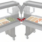 Thumbnail image #4 for Cambro Versa Food Bar™ VBRC90158 Corner Connector for Versa Food Bar Systems, 36 x 36 x 4-1/4 Inch, Hot Red