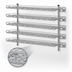 Thumbnail image #3 for Eagle Group QuadTruss 5-Tier Piggyback Wall-Mounted Wire Shelf Kit, 48 Inches x 18 Inches, Chrome
