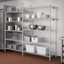 Thumbnail image #3 for EagleGard 4-Tier Add-On Wire Shelving Unit, 72W x 18D x 63H, Hybrid Epoxy Finish