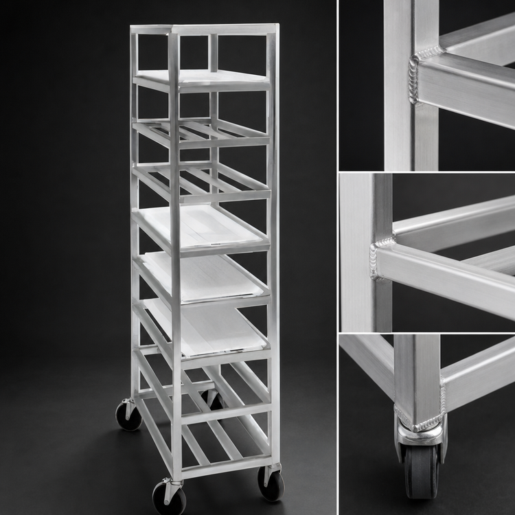 Product image #4 for Channel Manufacturing Standard Series Universal Platter Rack, 5-Shelf End-Load Aluminum Construction