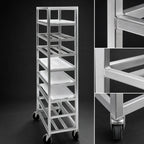 Thumbnail image #4 for Channel Manufacturing UPR5 Universal Platter Rack, 5-Shelf, End-Load, Aluminum, 16"W x 33"D x 45.5"H
