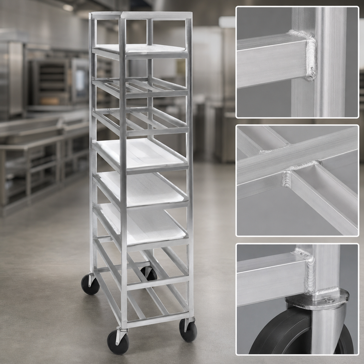 Product image #4 for Channel Manufacturing UPR8 Universal Aluminum Platter Rack, Standard Series, End Load, 8 Shelves