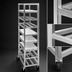 Thumbnail image #4 for Channel Manufacturing Standard Series Universal Platter Rack, 5-Shelf End-Load Aluminum Construction