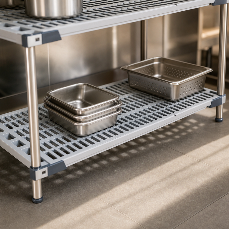 Product image #3 for MetroMax i Heavy-Duty Open Grid Dunnage Shelf, 60 x 24 Inches