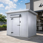 Thumbnail image #3 for AmeriKooler Quick Ship QC080877**FBRC-O-448A Outdoor 8 ft x 8 ft Walk-In Cooler with Aluminum Floor and Remote R-448A Refrigeration