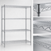 Thumbnail image #3 for Eagle Redi-Pak 4-Tier Wire Shelving Unit with QuadTruss Shelves, 48 x 24 x 63 Inches, Chrome Finish