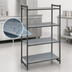 Thumbnail image #3 for Cambro Camshelving Basics Plus 4-Tier Solid Stationary Starter Shelving Unit, 18 x 42 x 64 Inches, Brushed Graphite