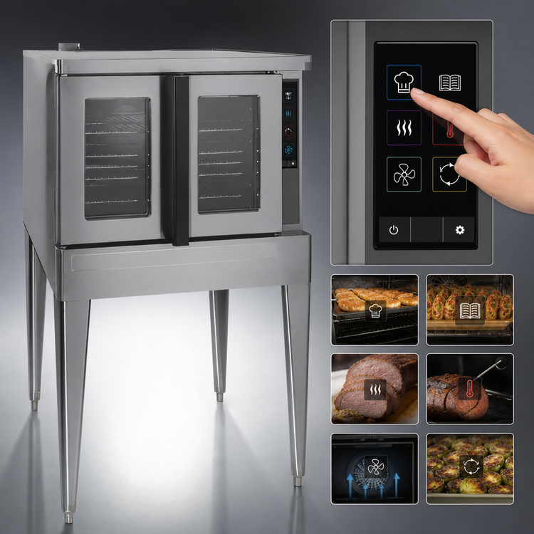 Product image #3 for Blodgett Premium Series Single Deck Full-Size Standard Depth Gas Convection Oven with Dual-Pane Glass Doors