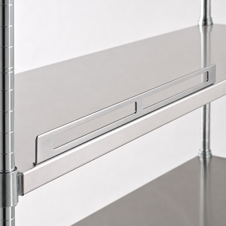 Product image #3 for Metro Super Erecta 60-Inch W x 4-Inch H Stainless Steel Shelf Ledge for Solid Shelving